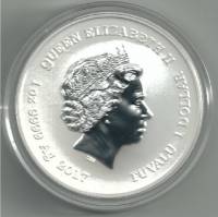 () Монета Тувалу 2017 год 1 доллар ""  Биметалл (Серебро - Ниобиум)  AU